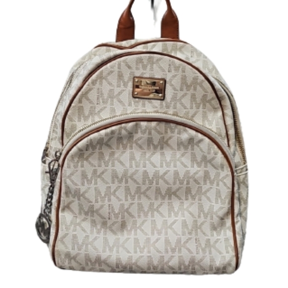 Michael Kors Handbags - Michael KorsWomen's White Michael Signature Large Backpack